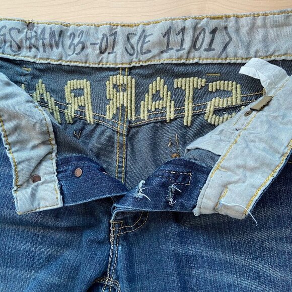 G-Star Raw Mens Jeans 38 Medium Wash Denim Straight Fit Embroidered Back 33-01SE - Picture 5 of 14